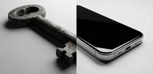 מפתח מכני ישן מול בית חכם מודרני