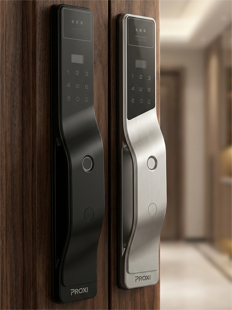 השוואה בין מנעול חכם זיהוי פנים שחור וכסוף PROXI