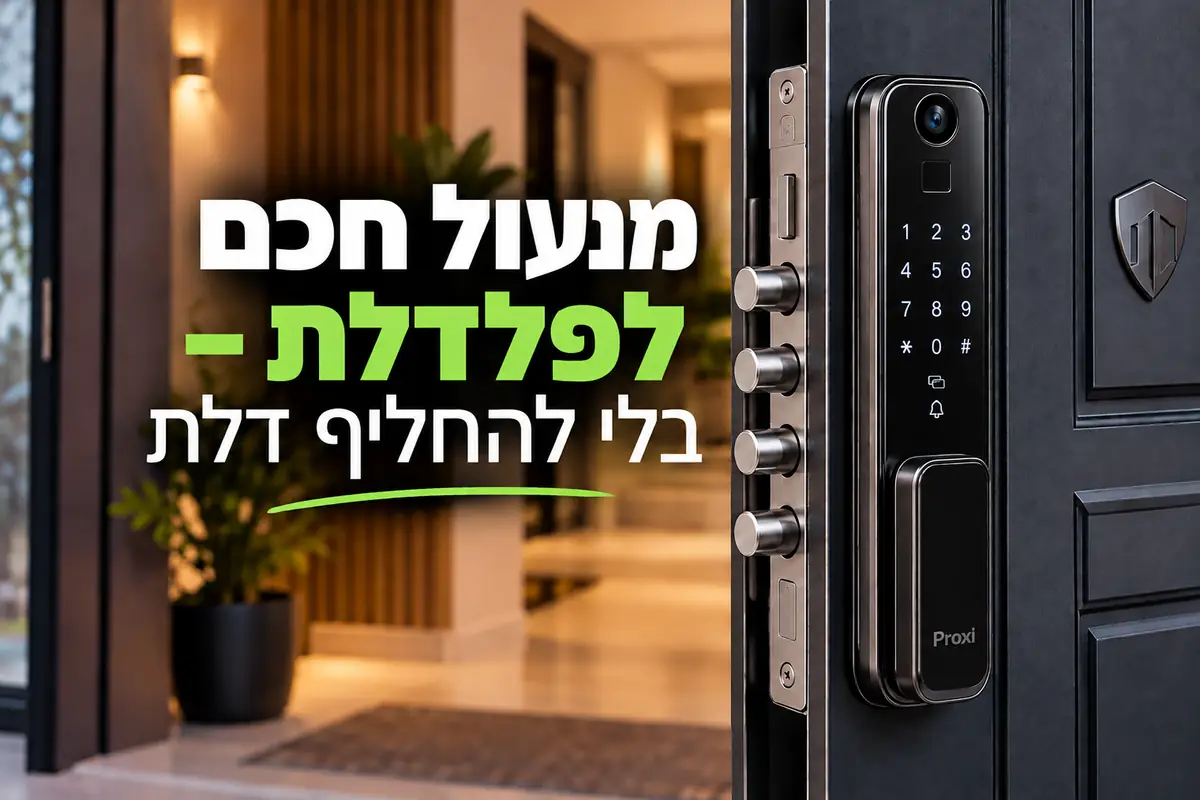מנעול חכם לפלדלת בלי להחליף דלת – מנעול חכם PROXI על דלת פלדלת